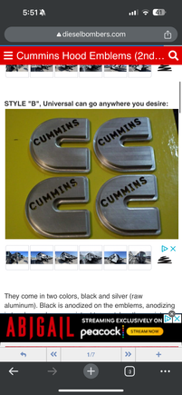 Cummins led C badges 