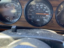Cruising down the road.  Speedo is off. That’s 75