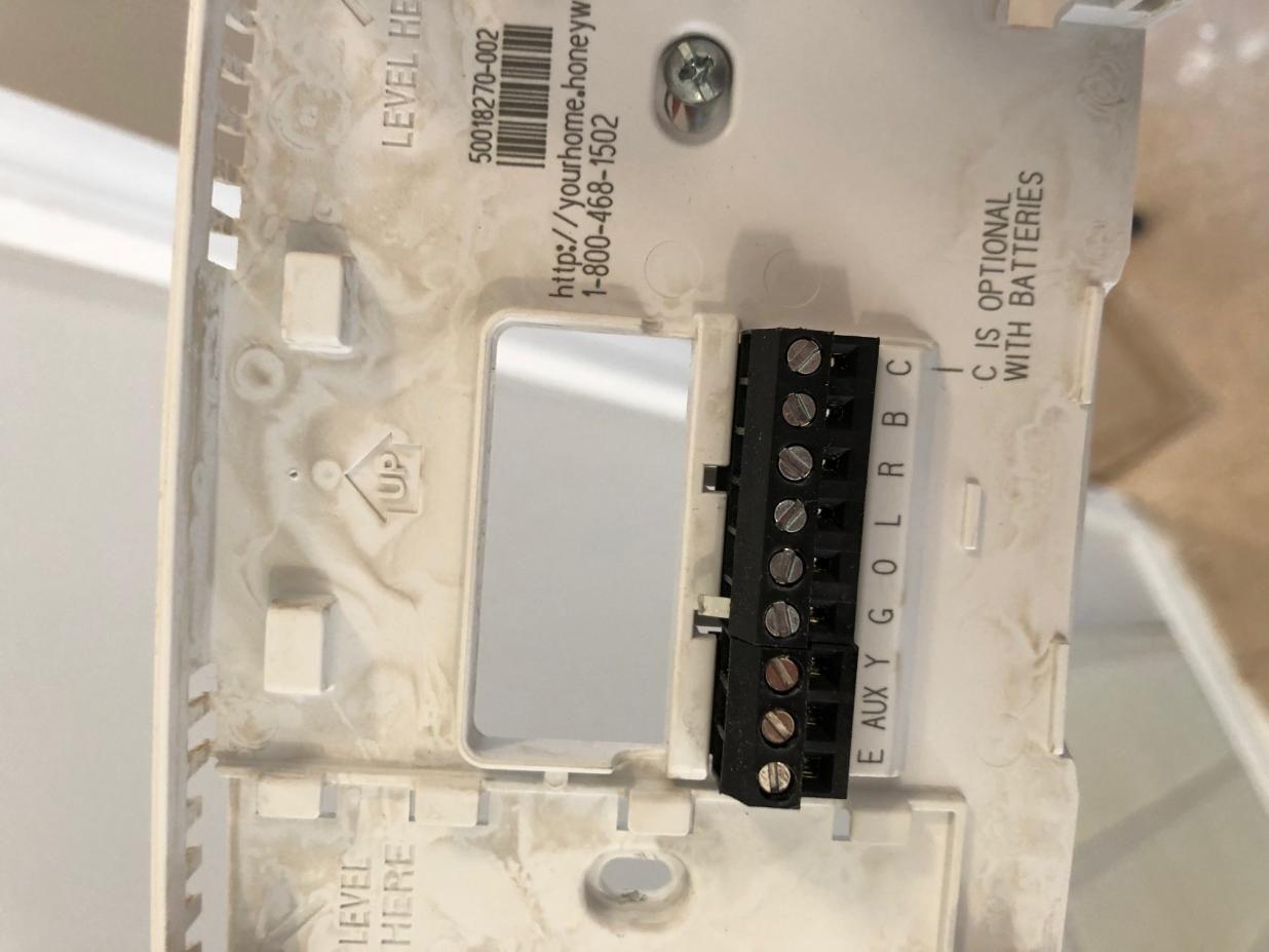 Diagrama de fiação do termostato Honeywell TH3210D1004