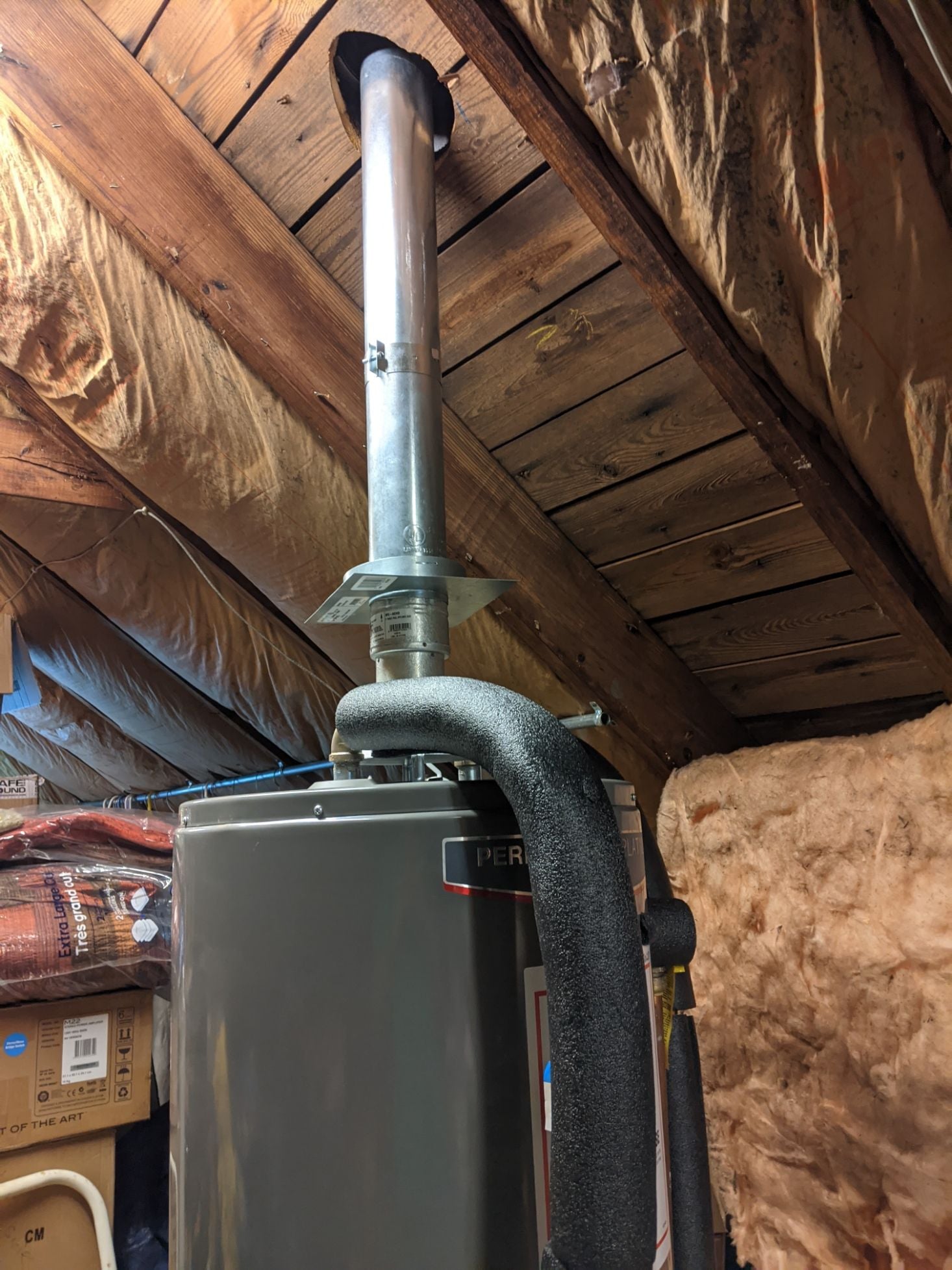 Venting gas water heater through existing metal chimney Community Forums