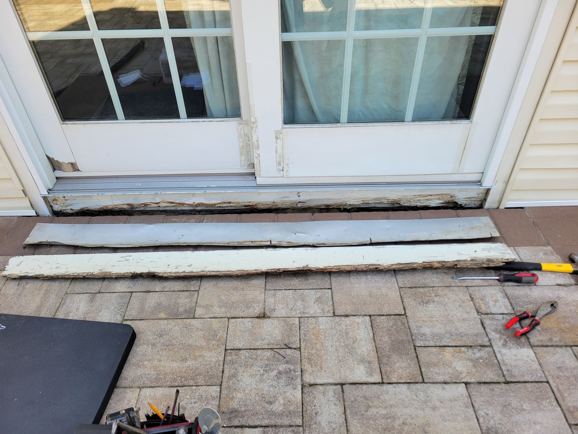 Replacing rotted wood under patio door Community Forums