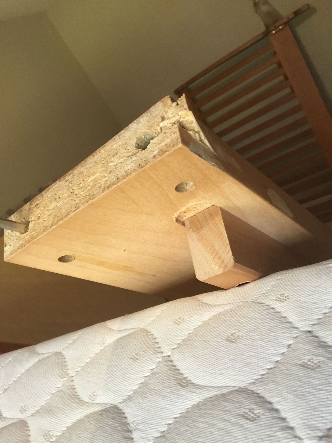Particle board bed frame repair Community Forums