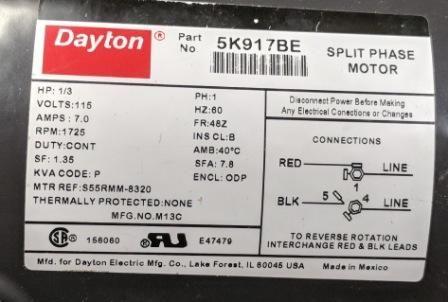 Dayton 6k884c 7.5 hp motor with 6 capicitors - DoItYourself.com Community  Forums, image size:448x302