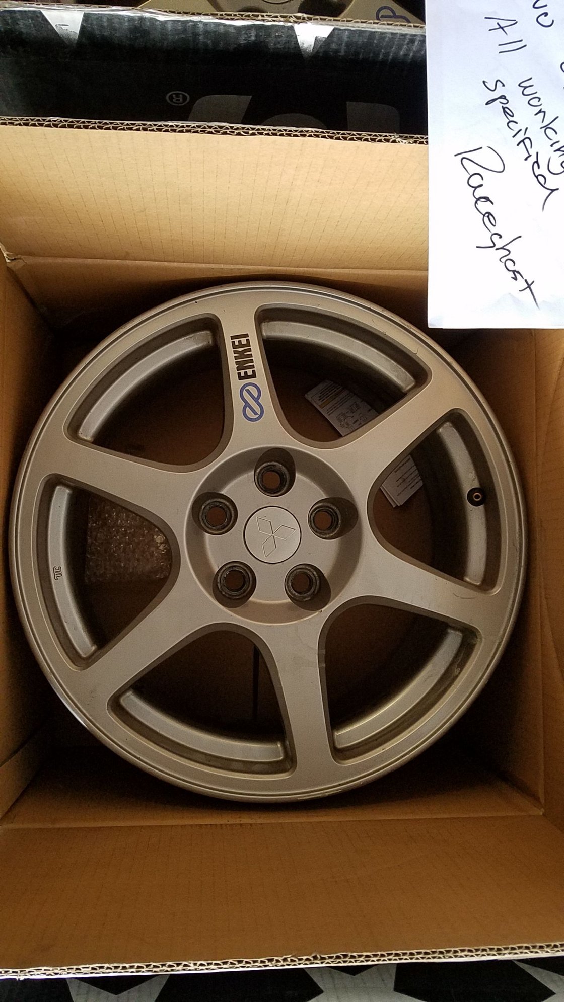 Wheels and Tires/Axles - (3) EVO 8 RIMS: Enkei 17x8 5x114.3 Factory Takeoffs $275 shipped lower 48 states - Used - 2003 to 2007 Mitsubishi Lancer Evolution - Pocatello, ID 83201, United States