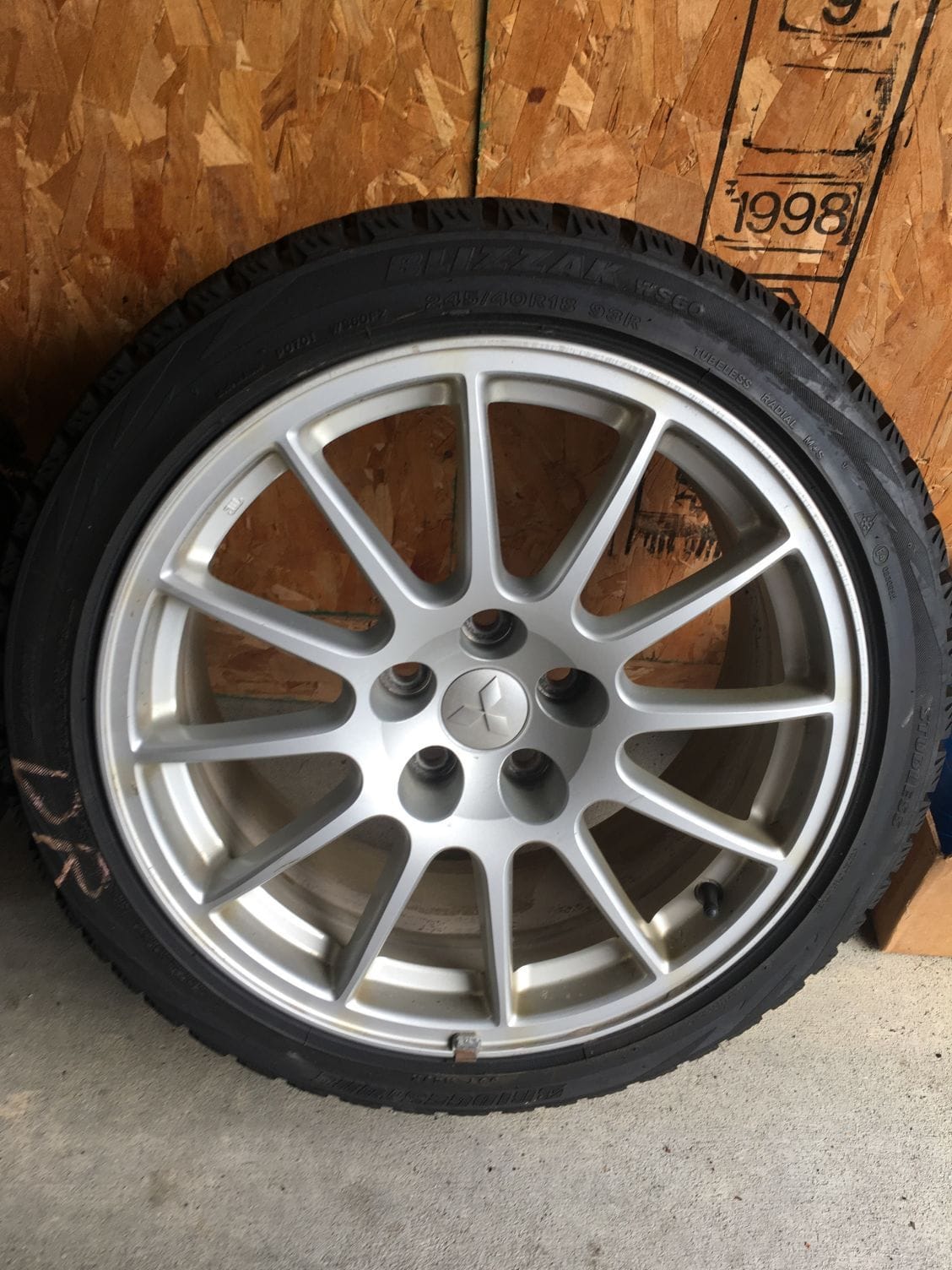 Wheels and Tires/Axles - EVO X GSR Rims W/ Blizzak W60 Winter Tires - Used - 2008 to 2015 Mitsubishi Lancer Evolution - Pittsburgh, PA 15201, United States