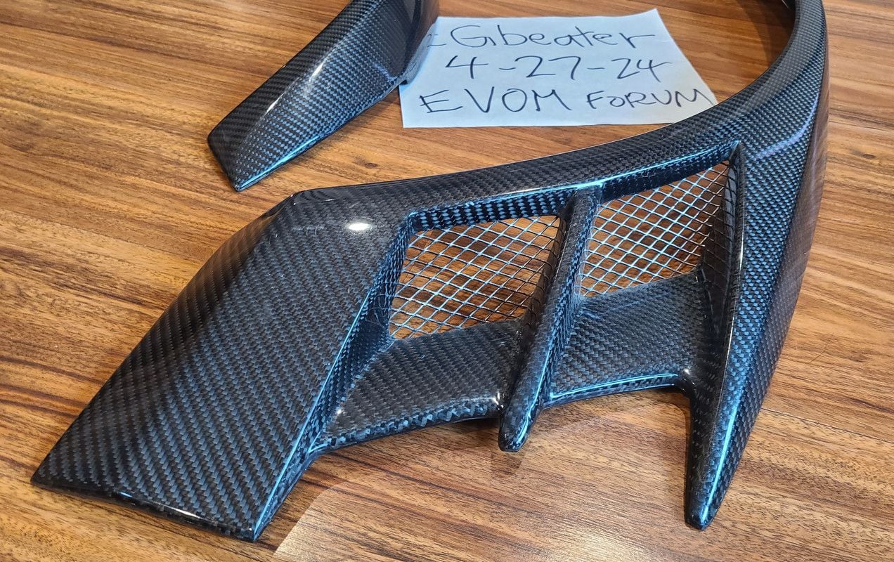 Exterior Body Parts - Carbon fiber VT-X style venter front over fender extensions flars for Evo 8/9 - New - 2003 to 2006 Mitsubishi Lancer Evolution - Longmont, CO 80501, United States