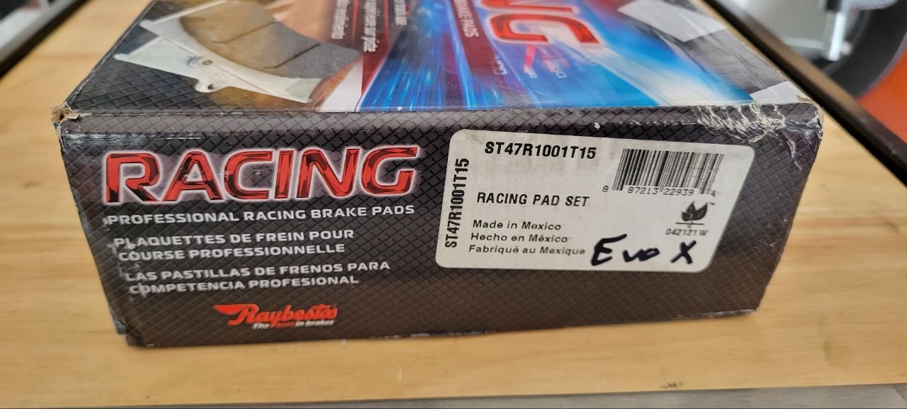 Brakes - Evo X Front Raybestos ST47 brake pads track pads GLOC R12 rear brake pads - New - 2008 to 2015 Mitsubishi Lancer Evolution - Palm City, FL 34991, United States
