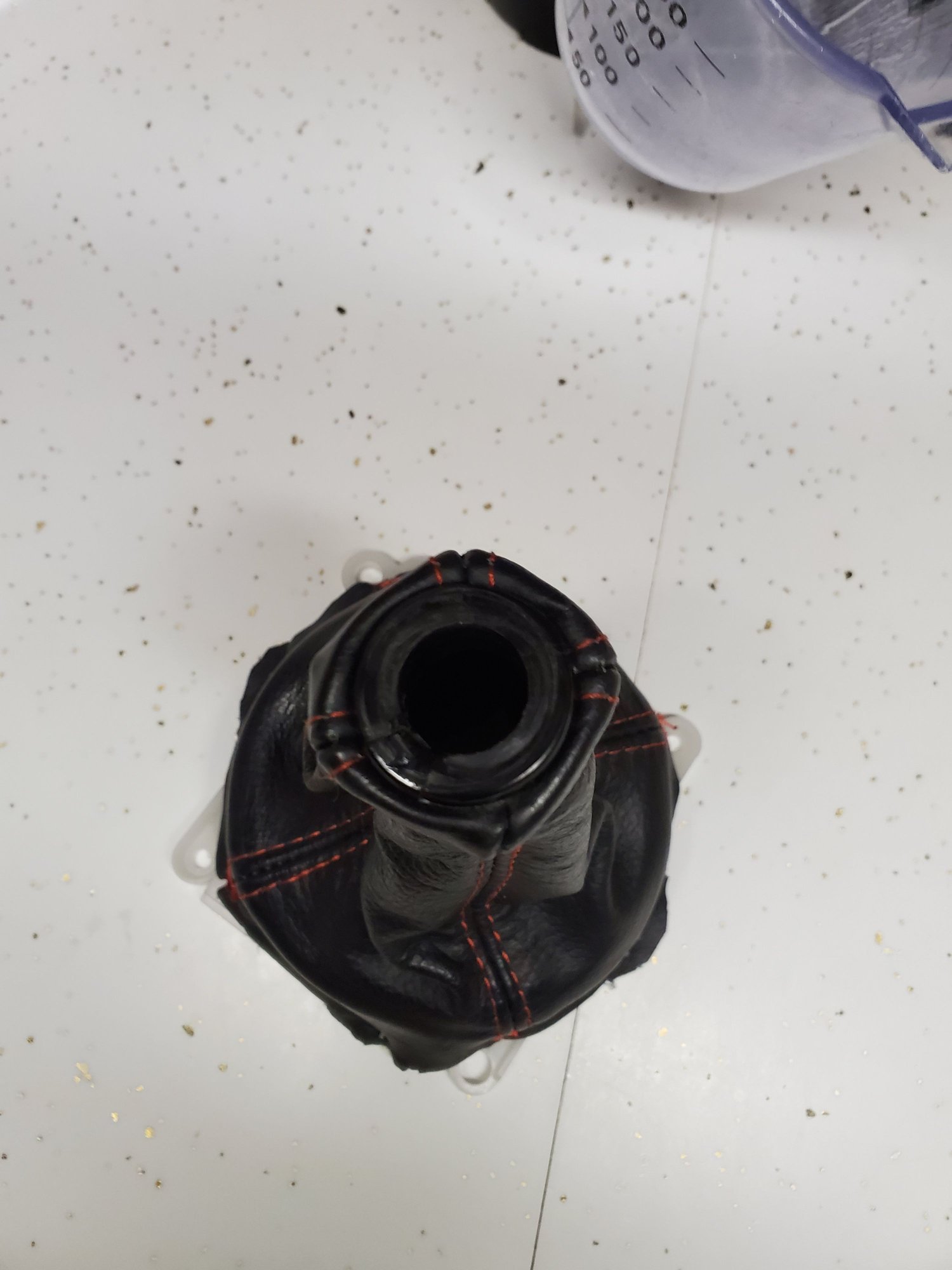Interior/Upholstery - Red stitched shift boot - Used - 2003 to 2006 Mitsubishi Lancer Evolution - St James, MN 56081, United States