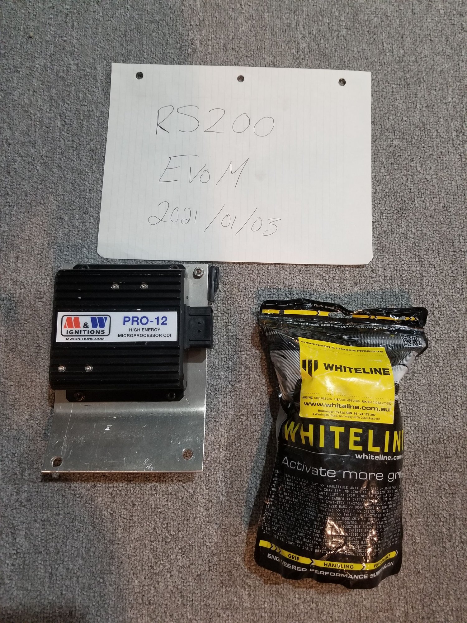 Miscellaneous - M&W Pro-12 ignition, Whiteline bushings, Evo 1-3 Ralliart mounts, Haltech harness - New - 0  All Models - Winnipeg, MB 12345, Canada