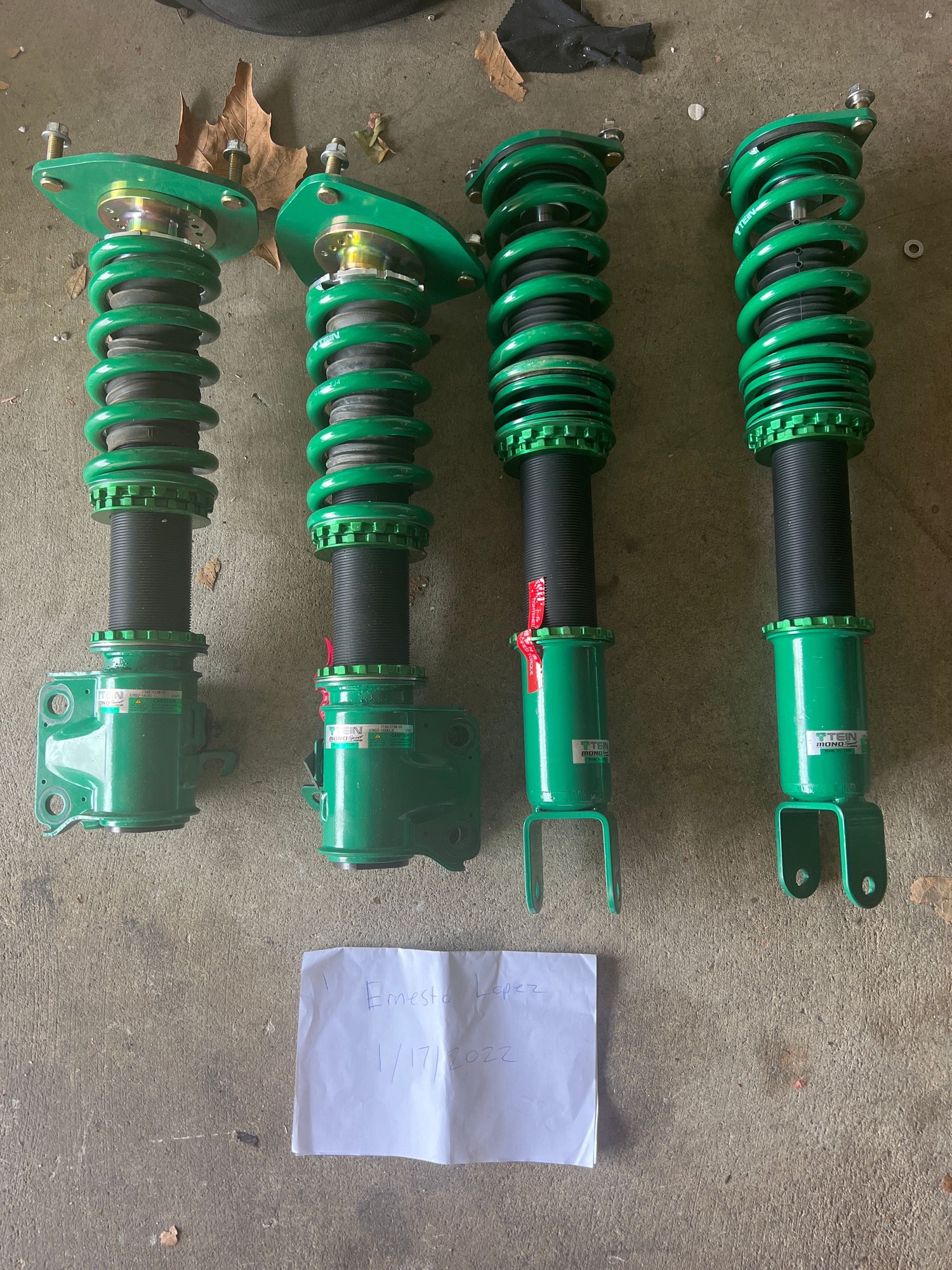 Steering/Suspension - 2003-2006 Evo tein monoflex coils - Used - 2003 to 2006 Mitsubishi Lancer Evolution - San Diego, CA 91950, United States