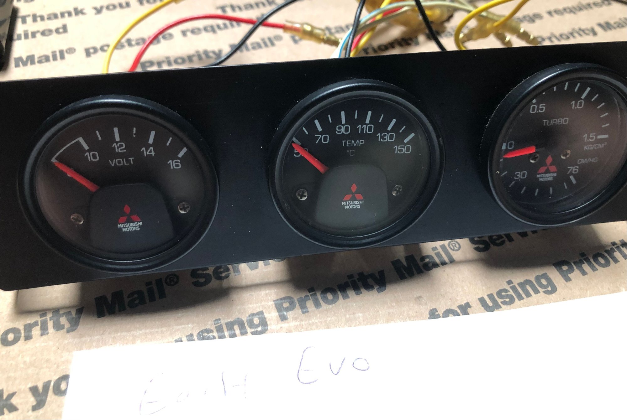 Audio Video/Electronics - Evo 8/9 MR/RS OEM boost volts oil temp gauge kit - Used - 2003 to 2006 Mitsubishi Lancer Evolution - Las Vegas, NV 89119, United States