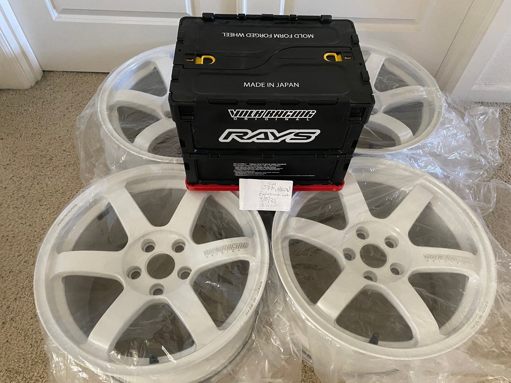 Wheels and Tires/Axles - TE37 Saga Dash white - Used - 2002 to 2021 Mitsubishi All Models - Portland, OR 97236, United States