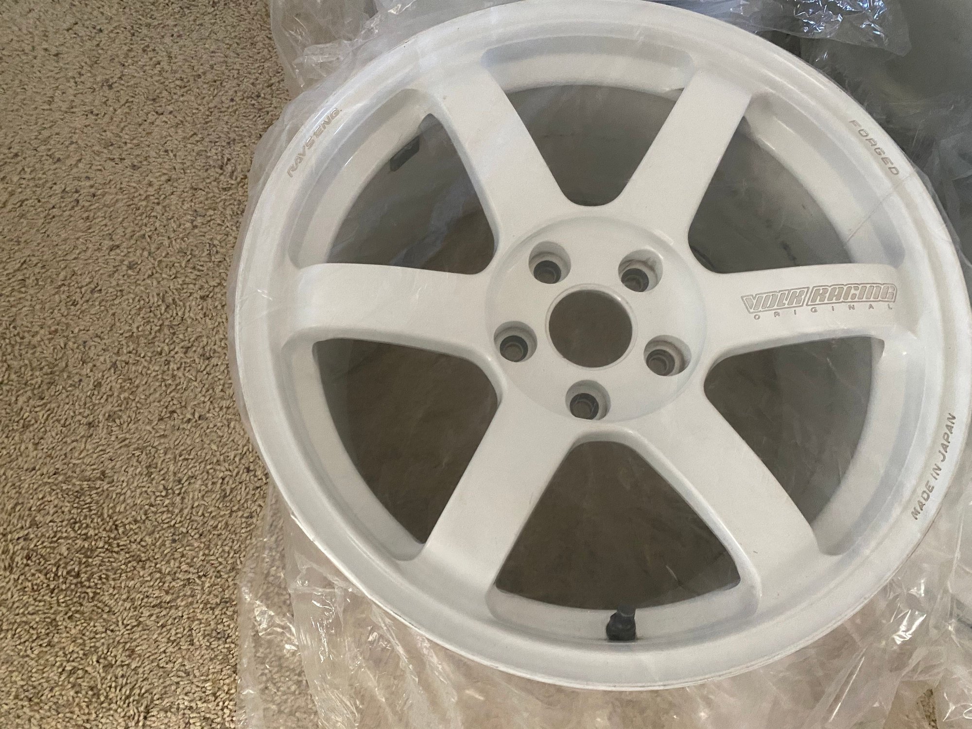Wheels and Tires/Axles - TE37 Saga Dash white - Used - 2002 to 2021 Mitsubishi All Models - Portland, OR 97236, United States