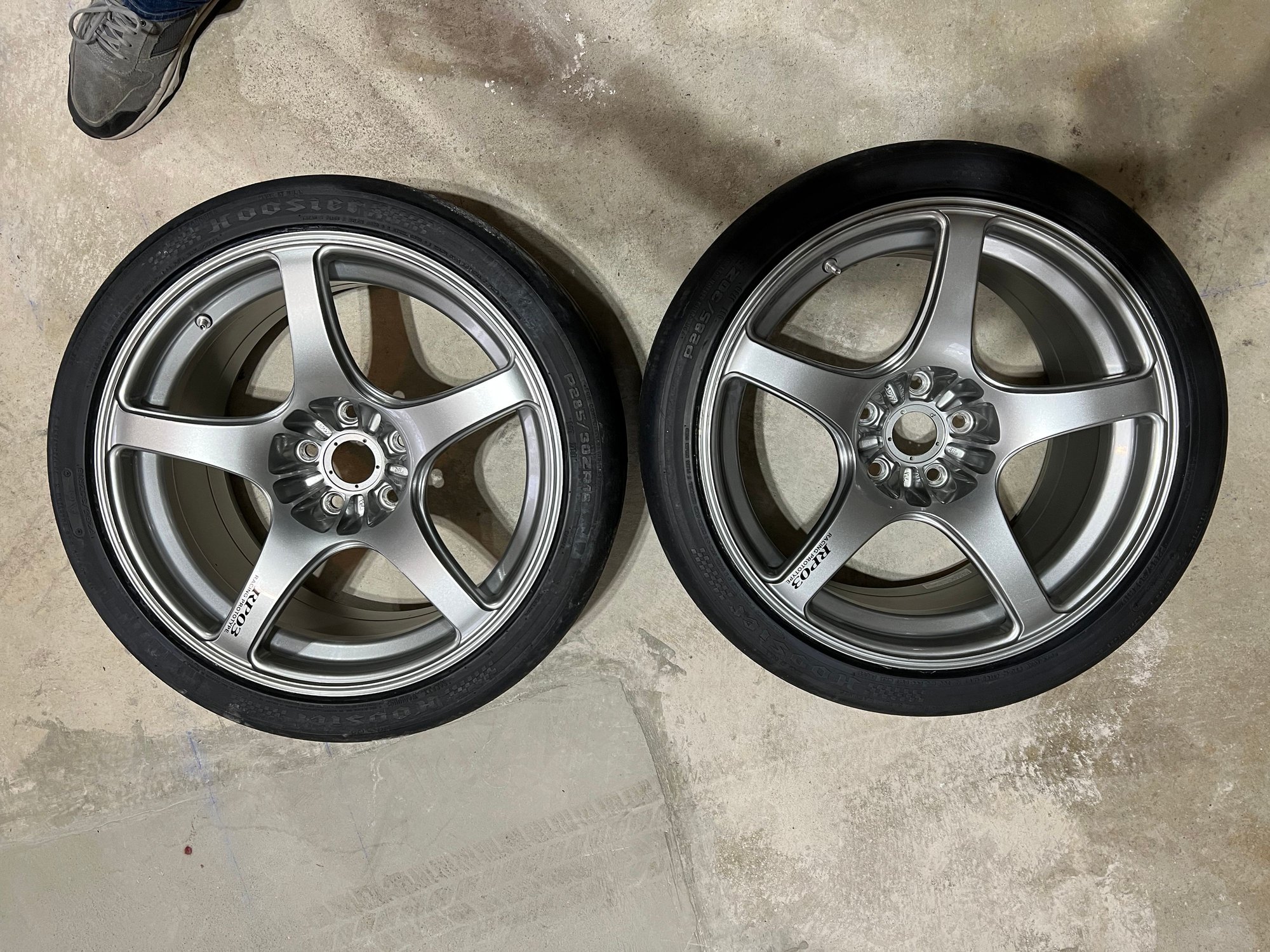 Wheels and Tires/Axles - Enkei RP03 18x10 +22 with Hoosier A6 285/30/18 qty 2 - Used - 2003 to 2006 Mitsubishi Lancer Evolution - Canton, CT 06019, United States