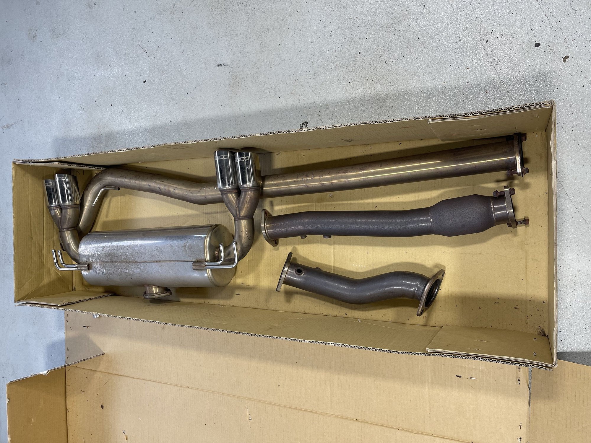 Engine - Exhaust - Cobb quad tip exhaust - Used - 2008 to 2015 Mitsubishi Lancer Evolution - Monroe, CT 06468, United States