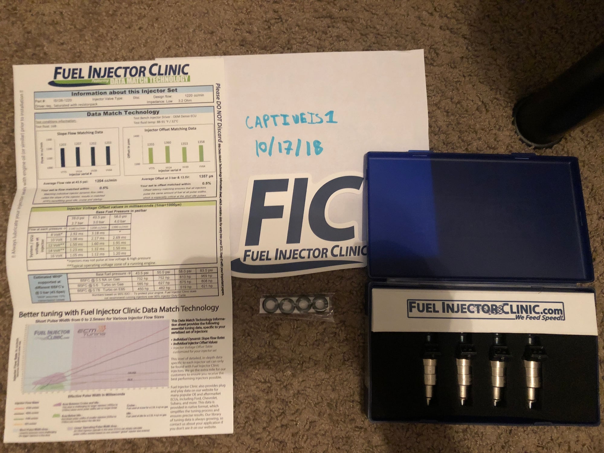 Engine - Intake/Fuel - Brand New FIC 1220cc Low-Z Injectors - New - 2003 to 2007 Mitsubishi Lancer Evolution - Tallahassee, FL 32303, United States