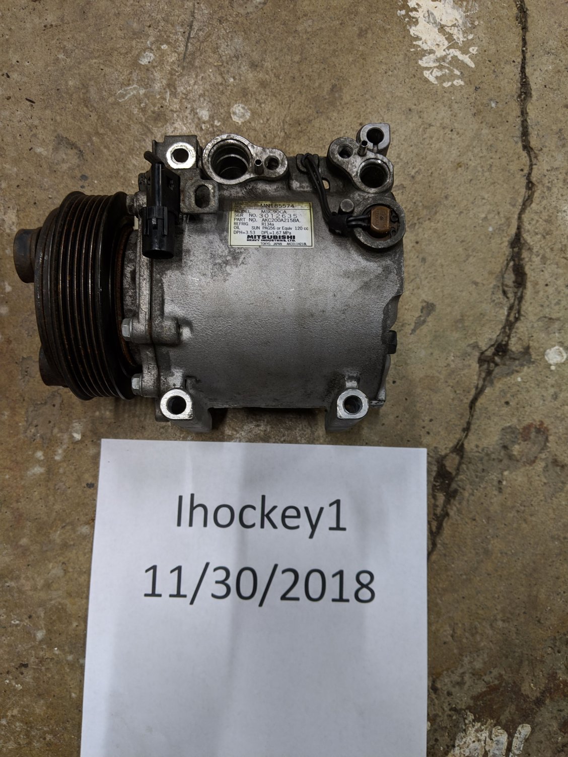 Miscellaneous - Evo 8/9 AC compressor - Used - Columbus, OH 43212, United States