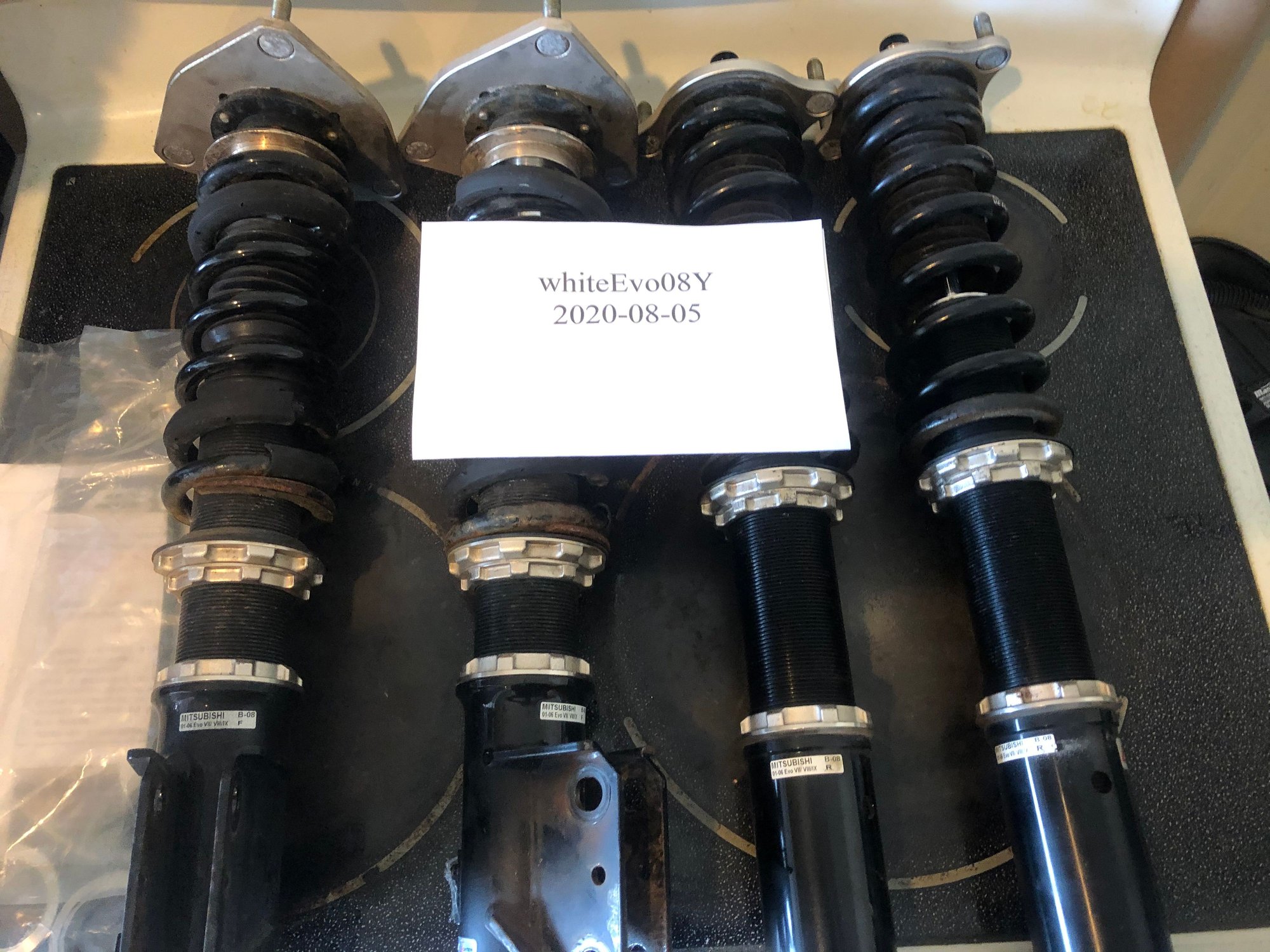 Steering/Suspension - BC Racing BR-Series Coilovers | 2001-2007 Mitsubishi Lancer Evolution 7/8/9 - Used - 2003 to 2007 Mitsubishi Lancer Evolution - Windsor, ON N8S3M4, Canada