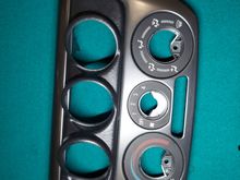 radio center bezel trim piece with hvac control cover (3 piece gauge pod installed) $175