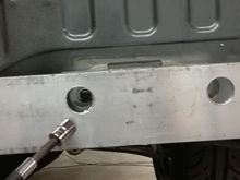 needed a 1 inch drill bit to make holes so I could get a socket in there