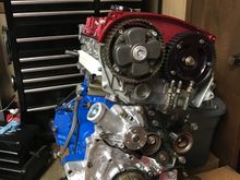 On engine stand with billet dry sump etc