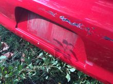 More damage to the back bumper.