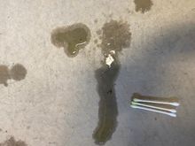 ^Recently my relative noticed that my Evo X has been leaking fluid onto the garage floor. After examining, it is the lime green Prestone coolant that I use in my Evo.