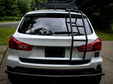 Rear of vehicle with ladder