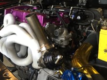 just a great picture i thought. I cannot wait to see what it looks like with the BOV, and the Wastegate PC illusion purple. as well as the VC to match.