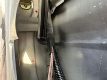 New speaker wire fished through factory grommet