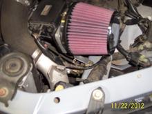 Turbo XS Intake w/ bracket I fabricated.