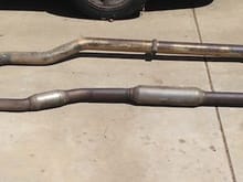 The difference in length is due to the Vishnu downpipe being longer than stock.