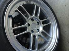 Enkie RPF1's homemade center caps.