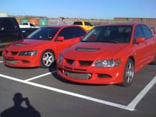 My car and one of the SGTs evo at my unit