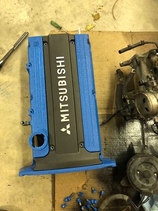 New coil cover on the painted valve cover