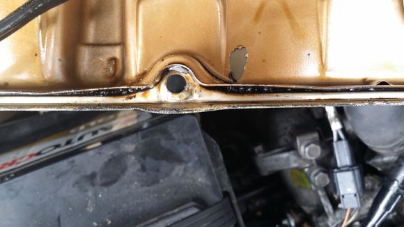 Can you see how disformed the area is around the bolt holes?  It's like that around all the holes