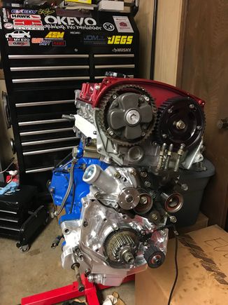 On engine stand with billet dry sump etc