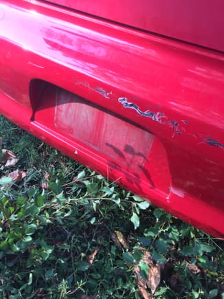 More damage to the back bumper.