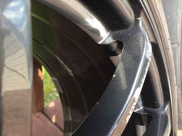 Small chip on side of spoke