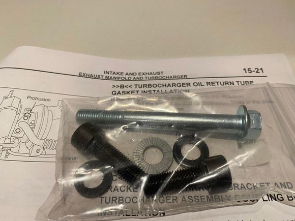 The MAP hardware (p/n: EVOX-ICEM-HW) comes with Nord-lock and flat washers. They are inappropriate for the manifold-to-turbo bolts.
