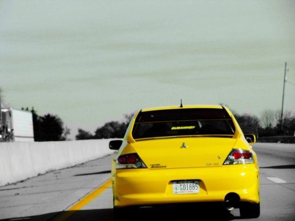 on the highway