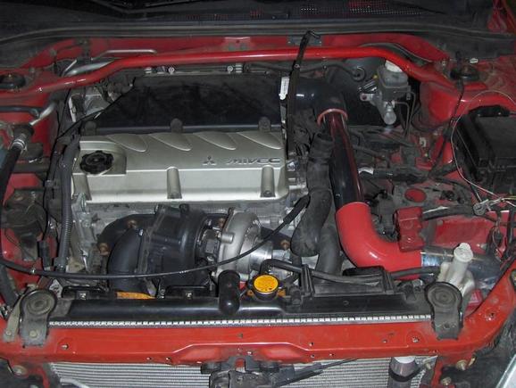 down pipe, turbo manifold and exhaust compressor all ceramic coated