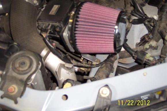 Turbo XS Intake w/ bracket I fabricated.