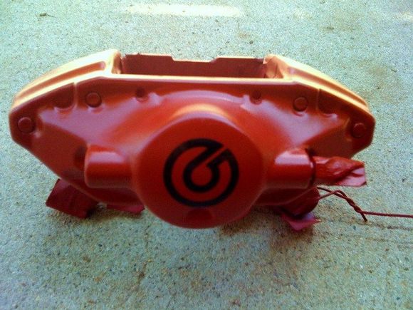 Before clearcoat, just the brembo logo 1.25"