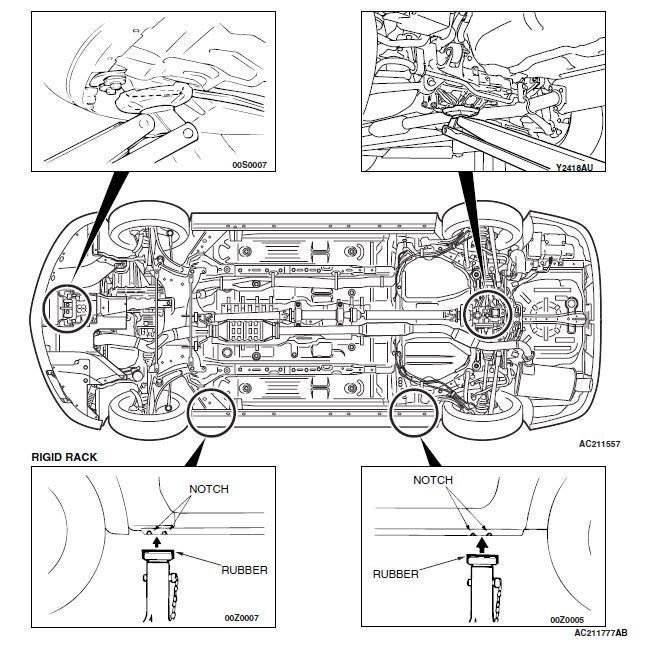 Jackstand/ liftingsupport points - EvolutionM - Mitsubishi Lancer and ...