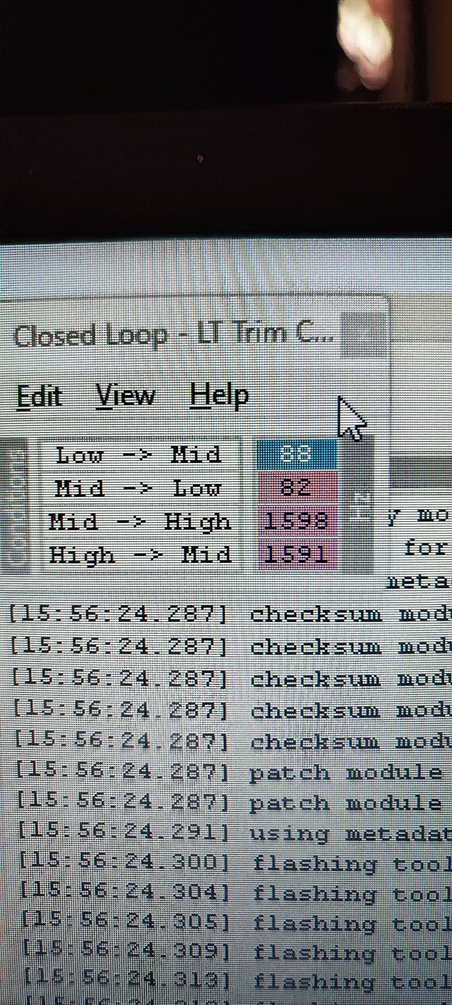 Those are the actual parameters that i think prevent me to log LTFT