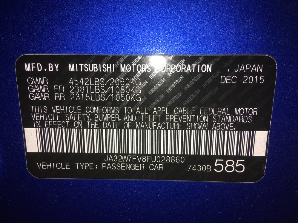 2015 Mitsubishi Lancer Evolution - 2015 Mitsubishi Lancer Evolution Final Edition - Used - VIN JA32W7FV8FU028860 - 24,900 Miles - 4 cyl - AWD - Manual - Sedan - Blue - Wethersfield, CT 06109, United States