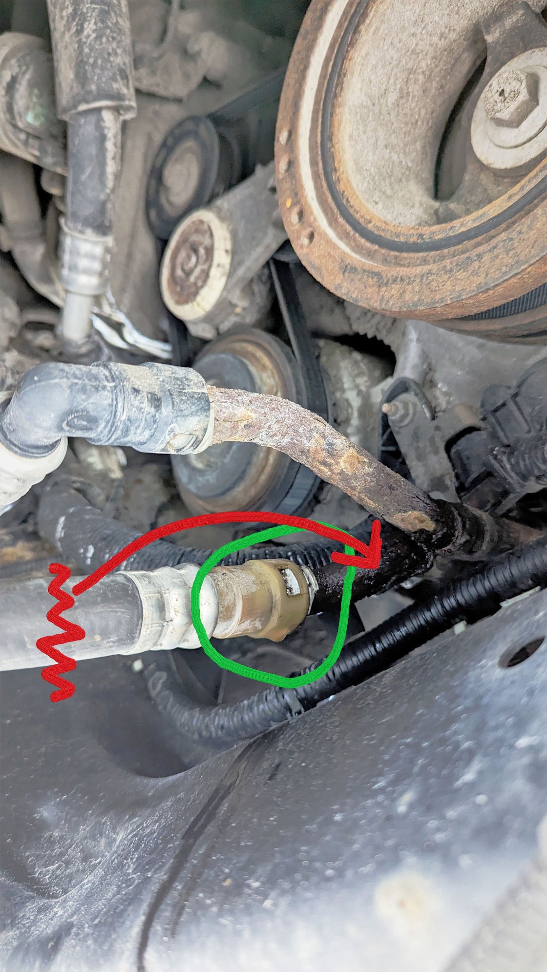 Looking for quick help Trans Cooler line leak 18 5.0 10R80 Ford