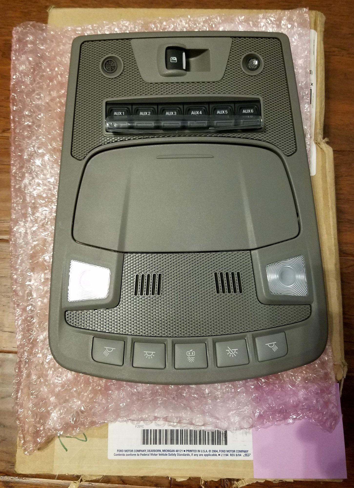 FS Overhead console with upfitter switches (HC3Z28519A58JE) Ford