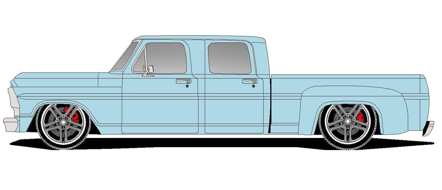 exploded view of king pins on 69 ford truck